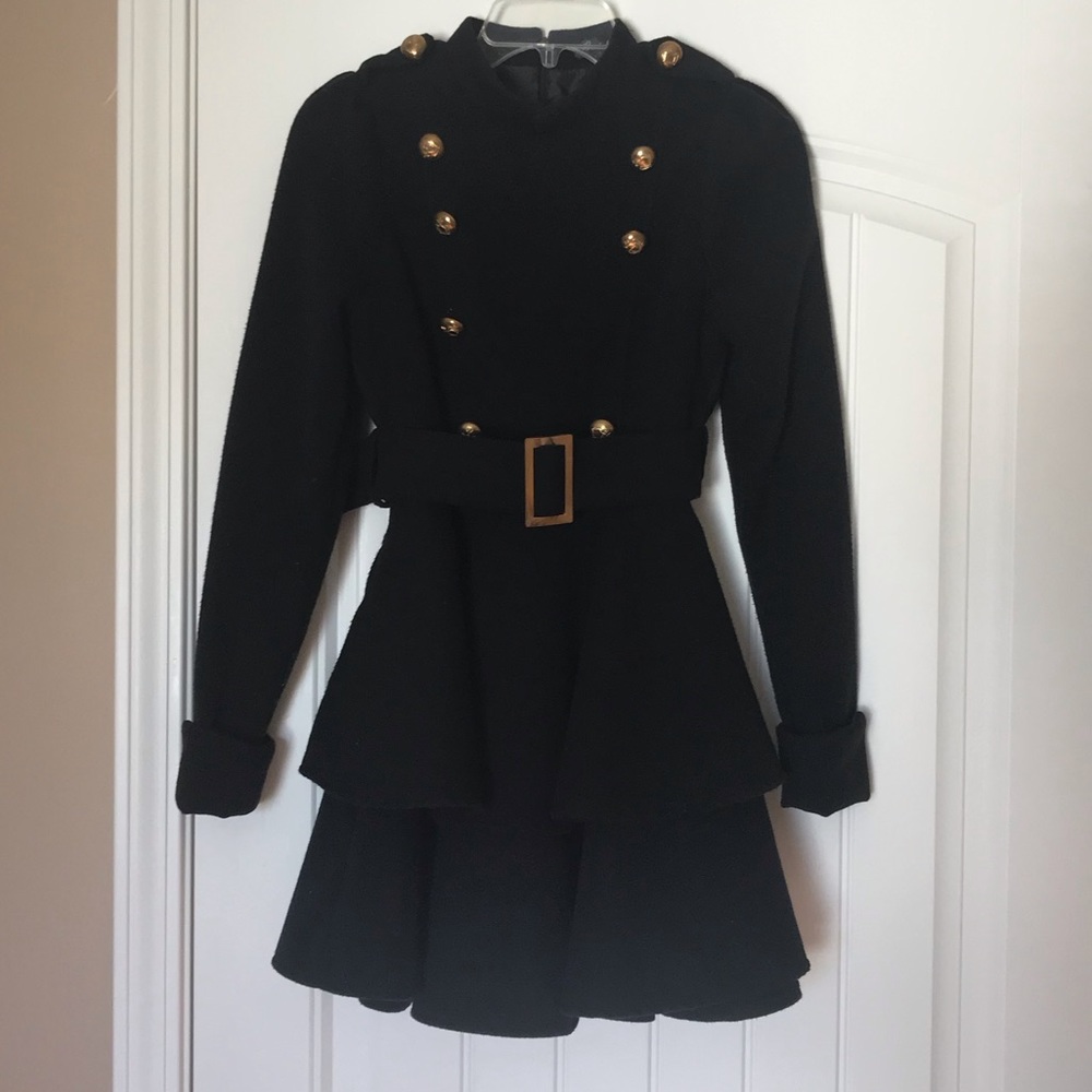 Black wool dresscoat